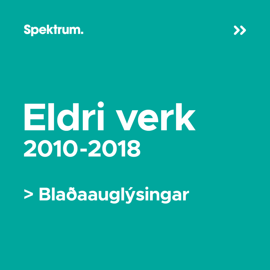 Spektrum - hönnunarstofa auglýsingastofa - Blaðaauglýsingar